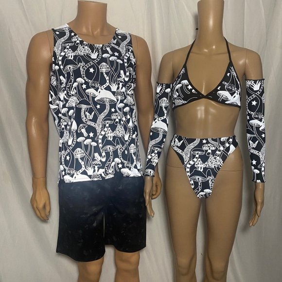 Rainbow reflective fringe/fringeless arm warmer sleeves Festival Rave Wear - Picture 3 of 6